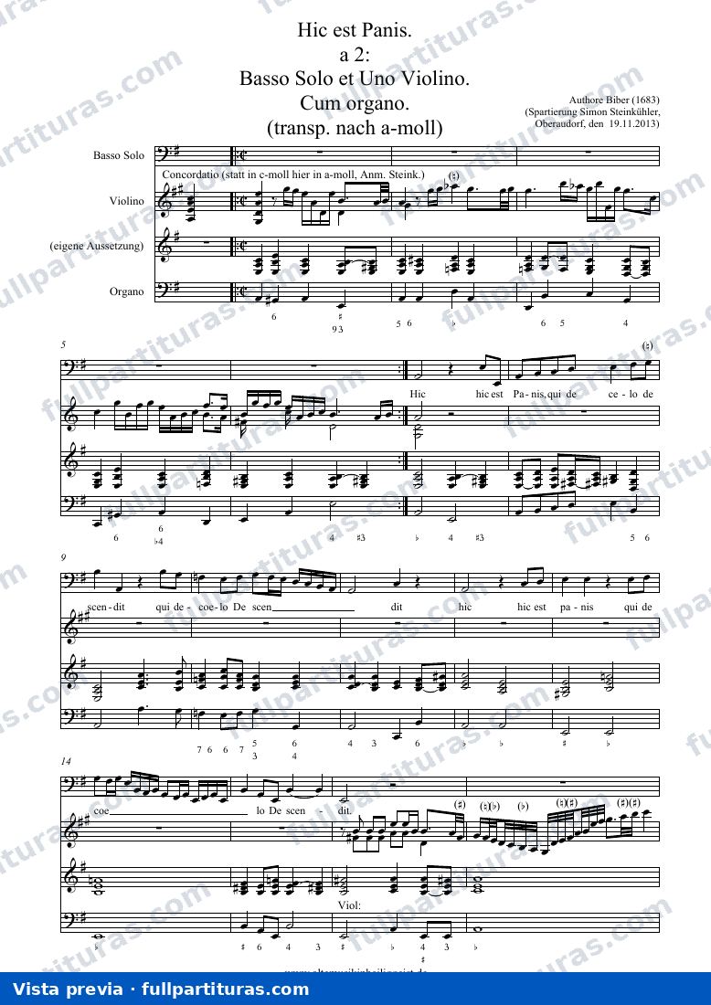 Hic est Panis A moll — preview