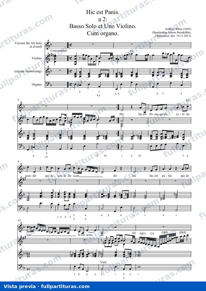 Hic est Panis D moll — preview