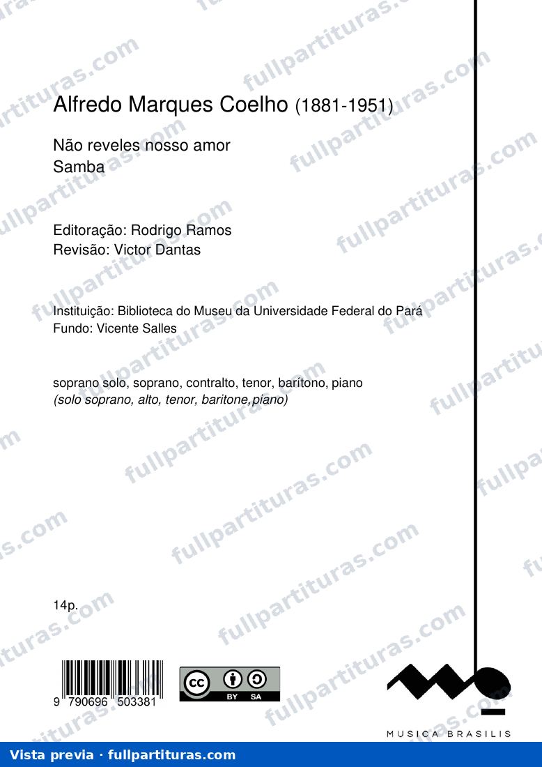 Não reveles nosso amor — preview