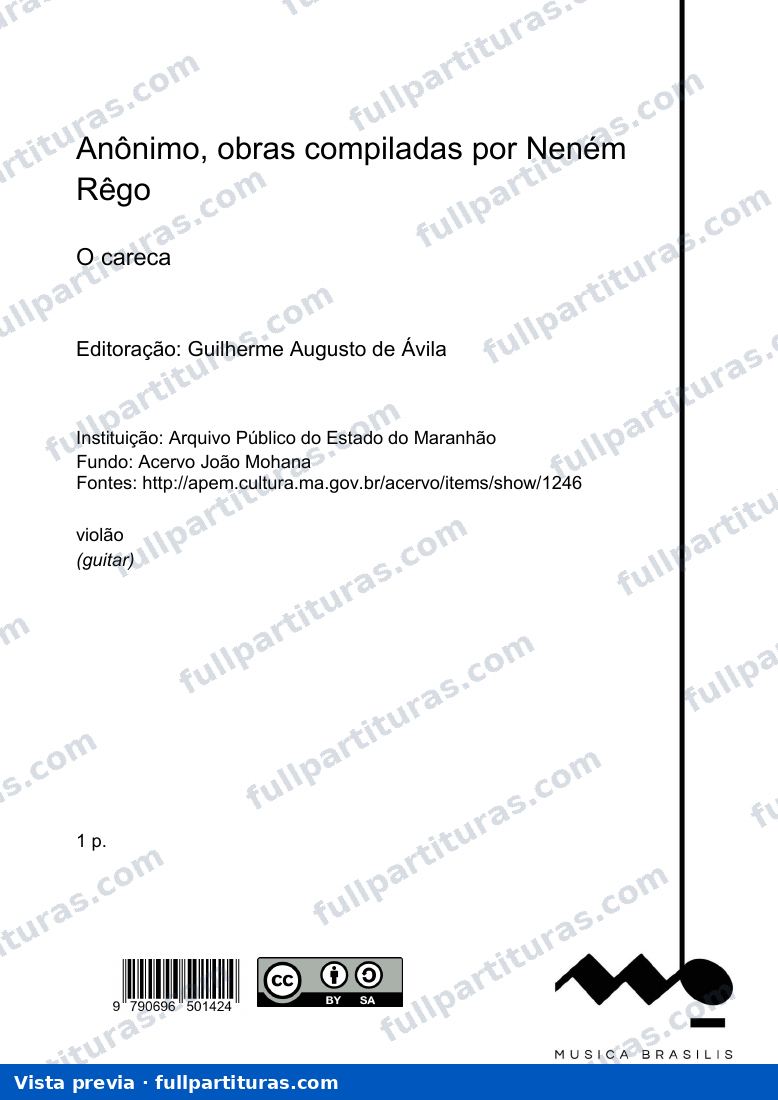 O careca, Anônimo — preview