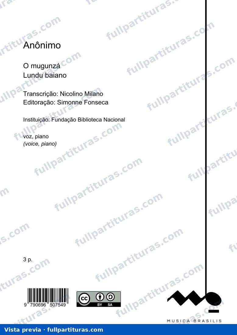 O mugunzá, Anônimo — preview