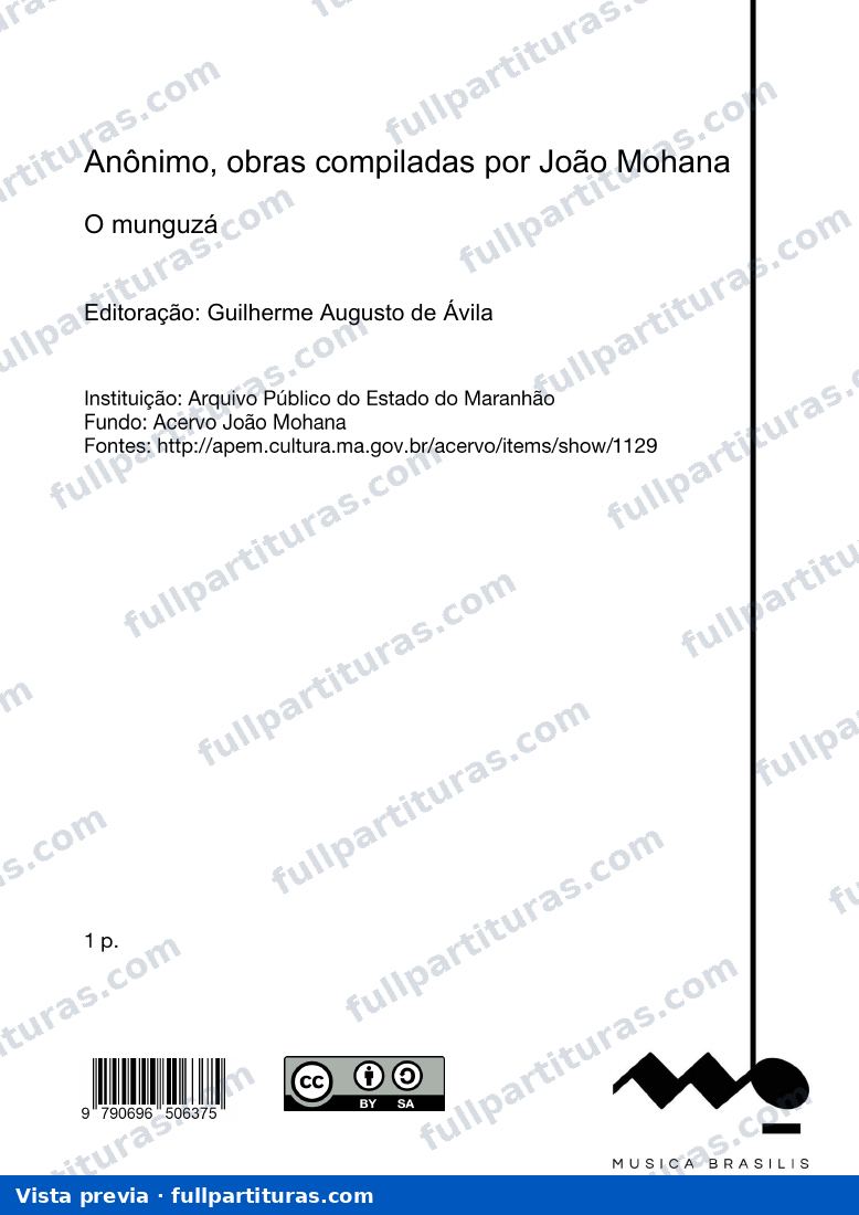 O munguzá, Anônimo — preview