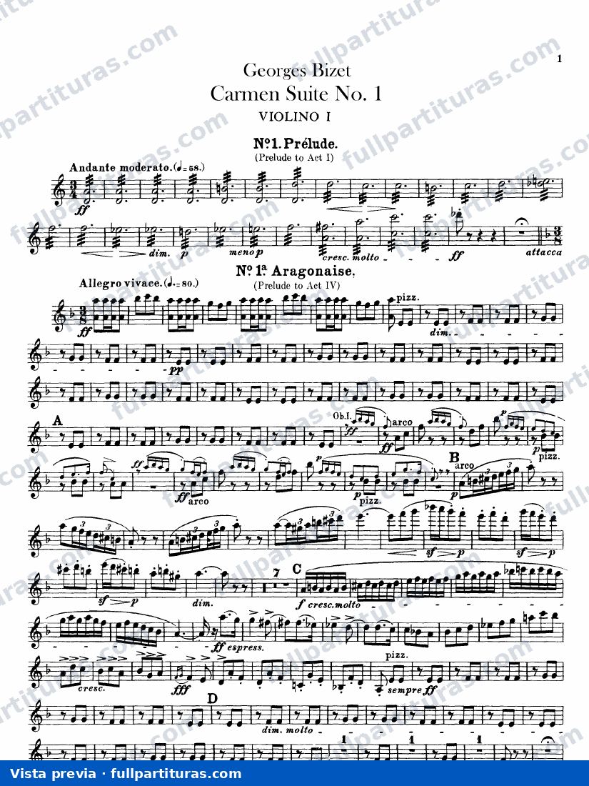 Violines I, II — preview