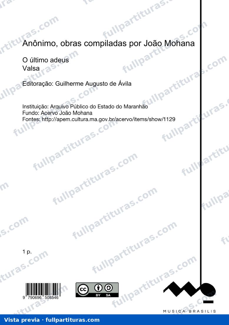 O último adeus, Anônimo — preview