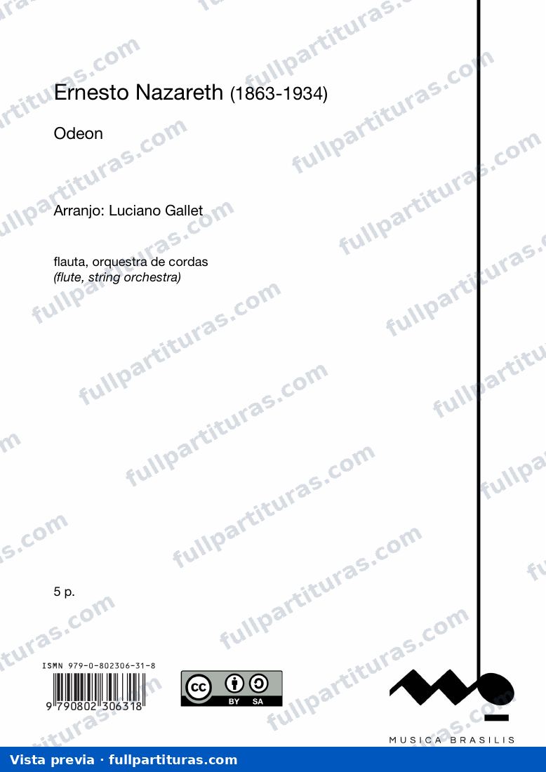 Odeon, Ernesto Nazareth, Flauta transversa — preview