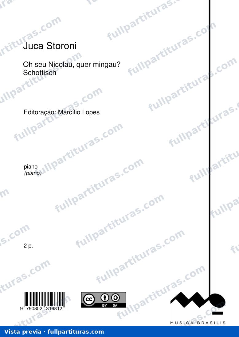 Oh seu Nicolau, quer mingau? — vista previa