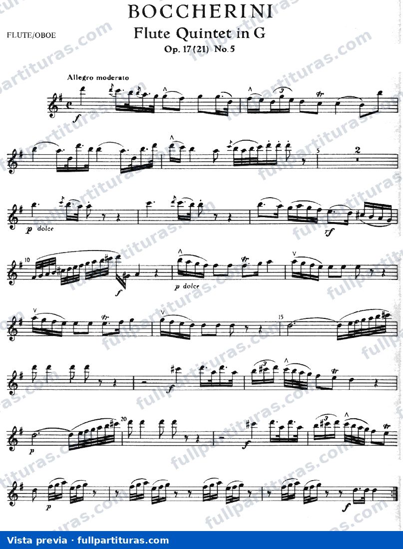 Quinteto en Sol M, Op. 17 Nº 5 — preview