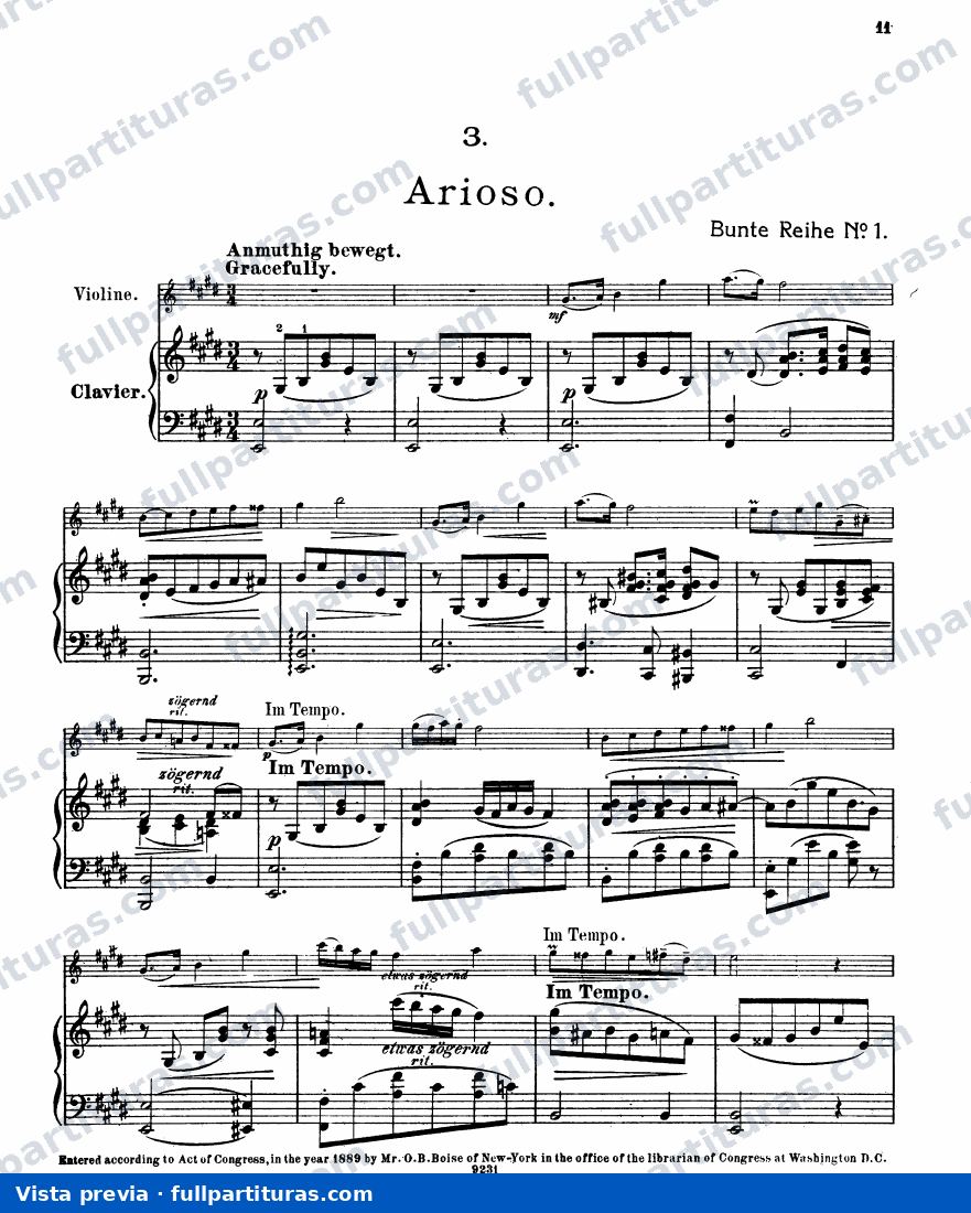 6 Miniaturen, Op.187: Arioso — preview