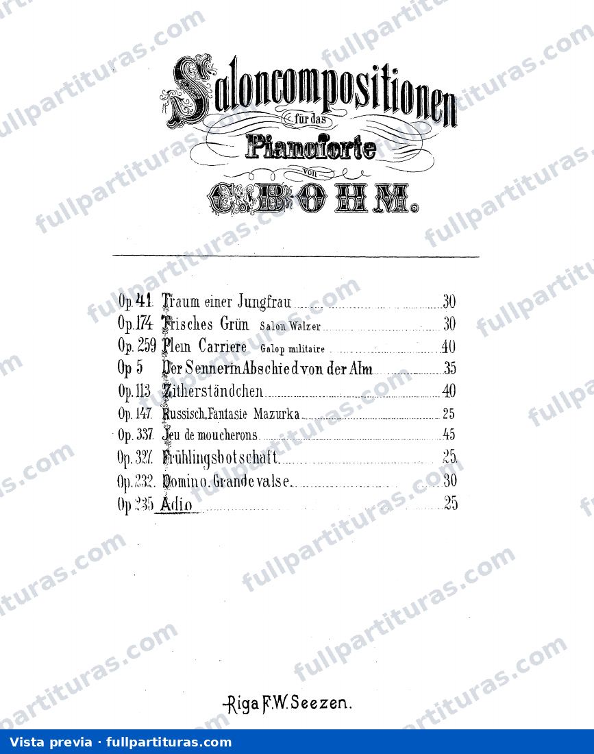 6 Miniaturen, Op.187: Adio op. 235 — preview