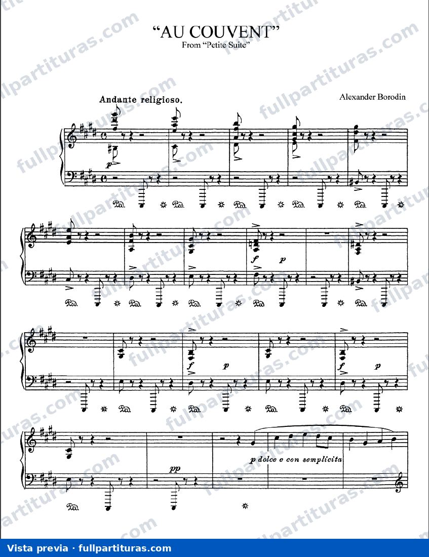 En el convento: Versión para piano — preview