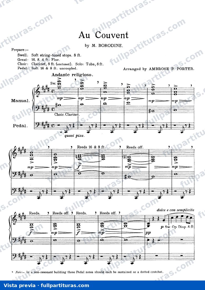 En el convento: Versión para órgano — preview