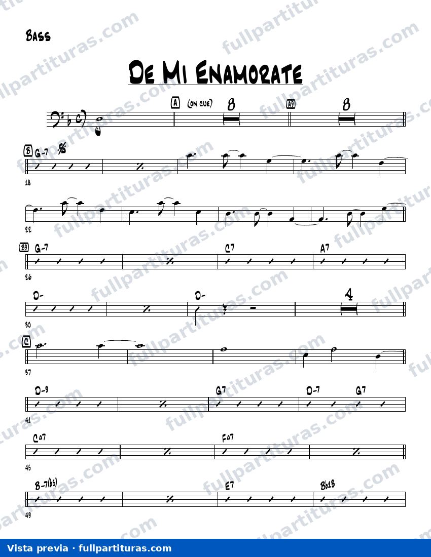 De mi enamorate (Versión 2) — vista previa