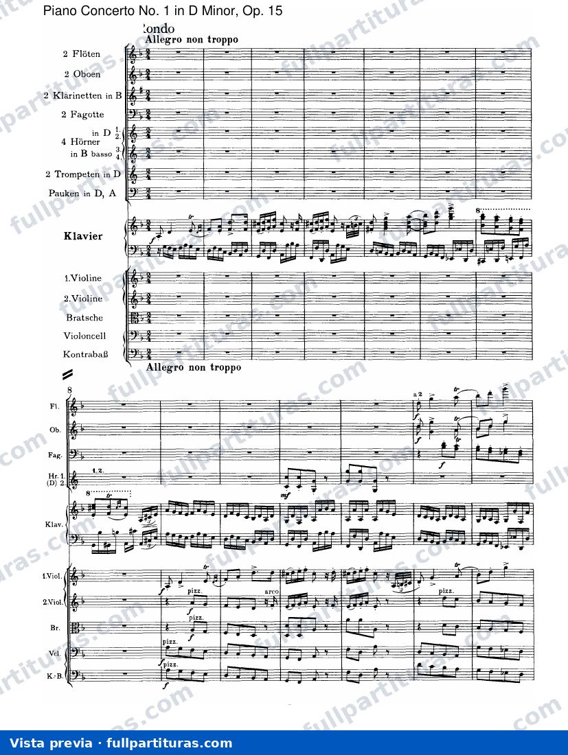 Concierto para Piano No. 1 en D menor, Op. 15: III. Rondo, Allegro non troppo — preview