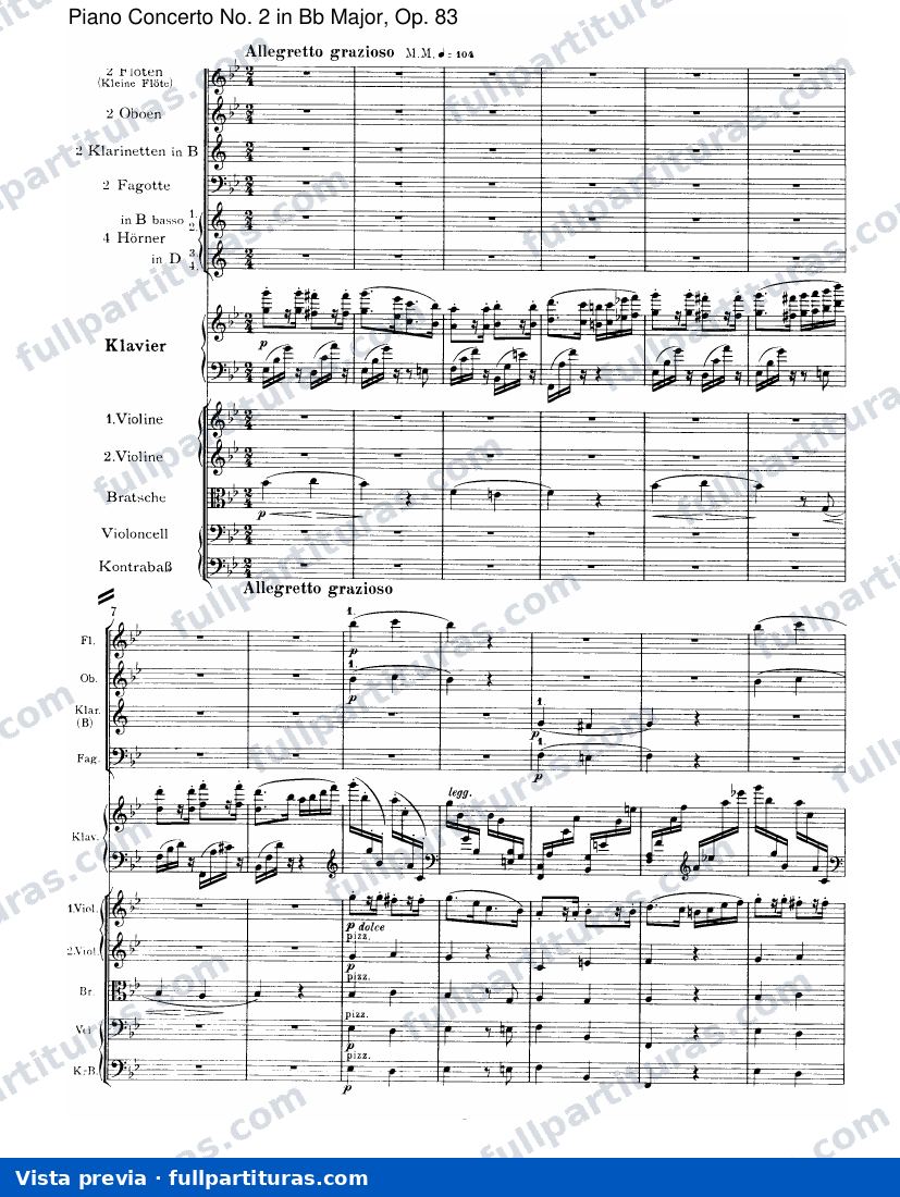 Concierto para Piano No. 2 en Bb mayor, Op. 83: IV. Allegretto grazioso — preview