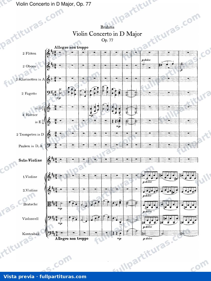 Concierto para Violin en D mayor, Op. 77: I. Allegro non troppo — preview