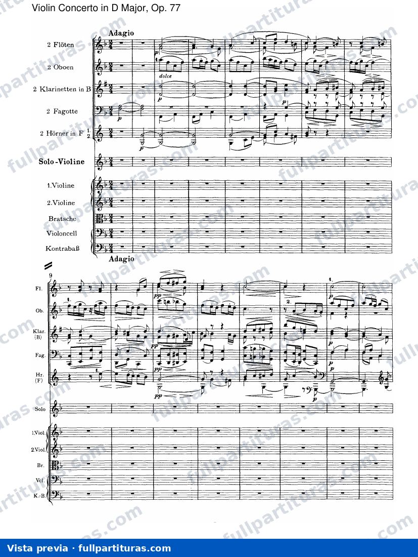Concierto para Violin en D mayor, Op. 77: II. Adagio — preview