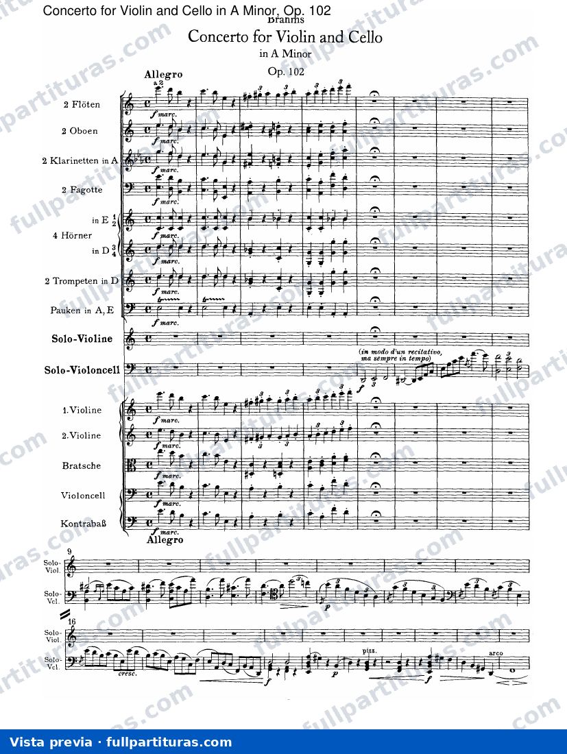 Concierto para Violin y Cello en A menor, Op. 102: I. Allegro — preview