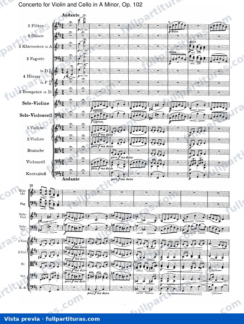 Concierto para Violin y Cello en A menor, Op. 102: II. Andante — preview