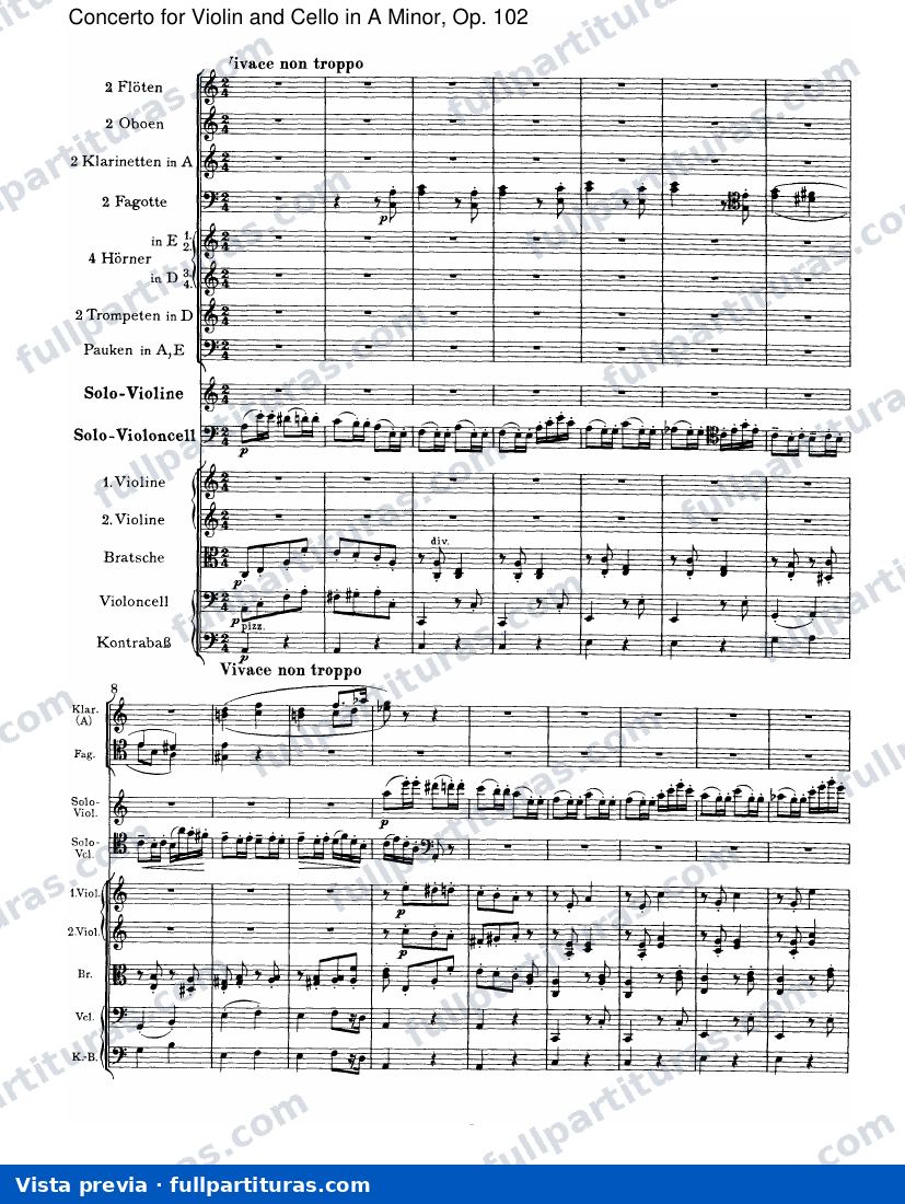 Concierto para Violin y Cello en A menor, Op. 102: III. Vivace non troppo — preview