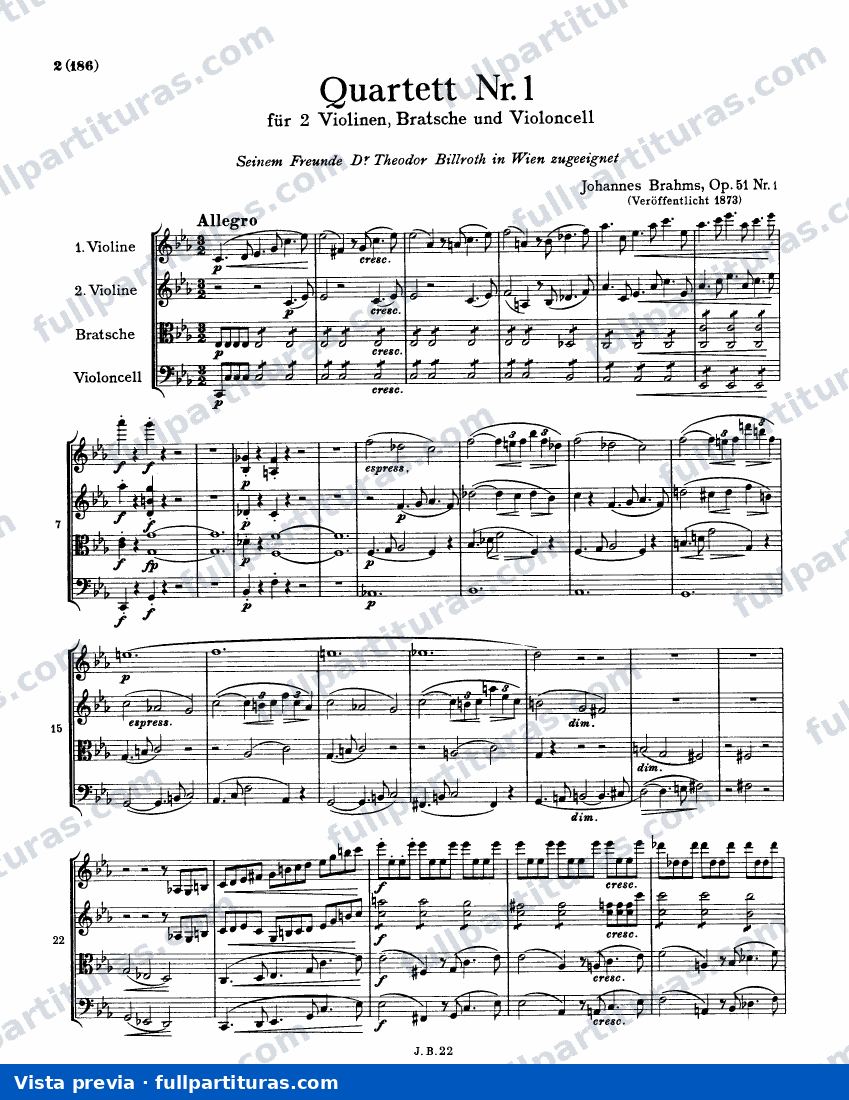 Cuarteto de Cuerdas nº 1 op. 51 — preview