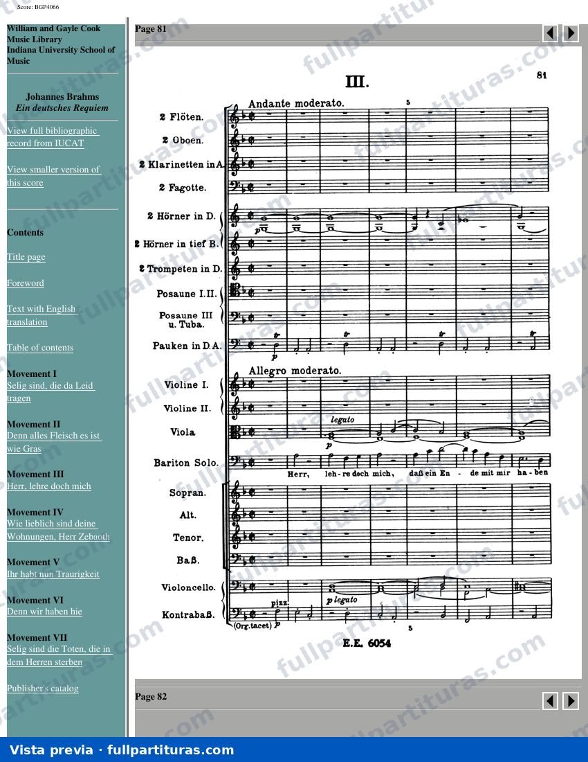Movimiento I y Material introductorio: Herr, lehre doch mich — preview