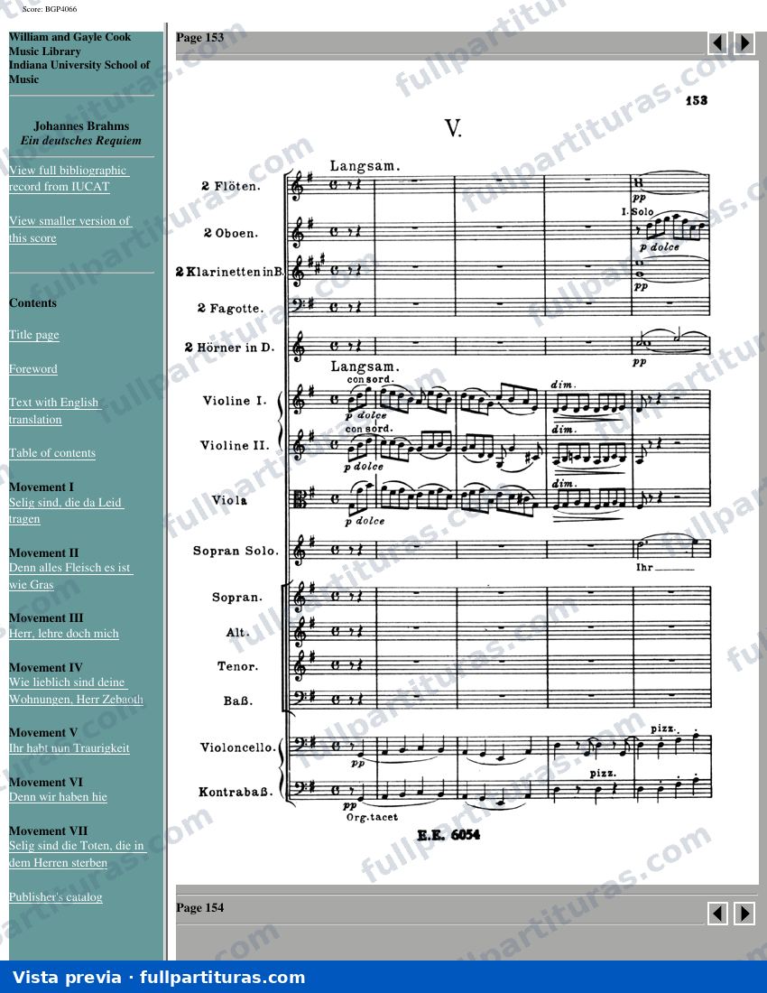 Movimiento I y Material introductorio: Ihr habt nun Traurigkeit — preview