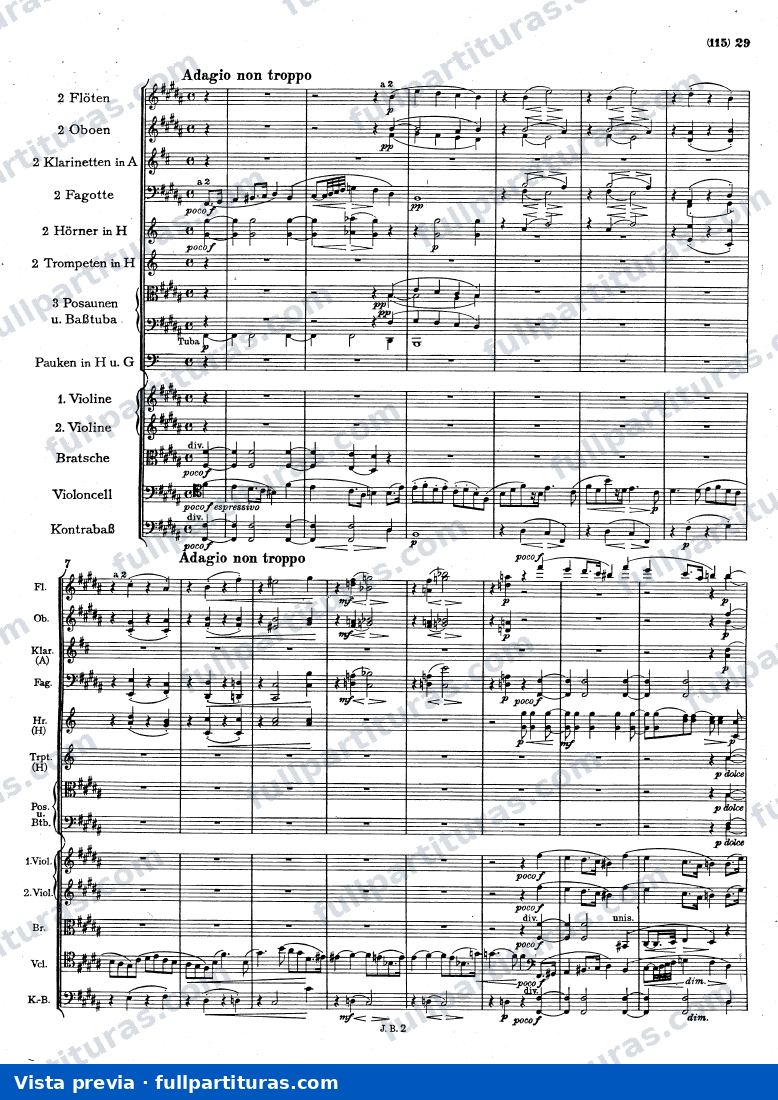 2º Adagio non troppo — preview