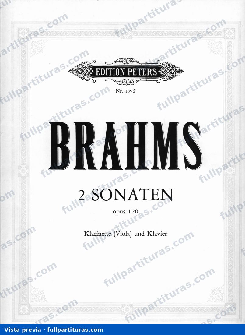 2 Sonatas op. 120 para Viola o Clarinete y Piano — preview
