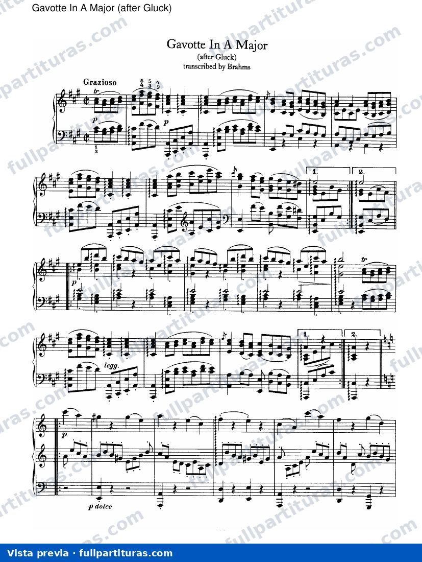Gavotte In A mayor (Gluck) — preview