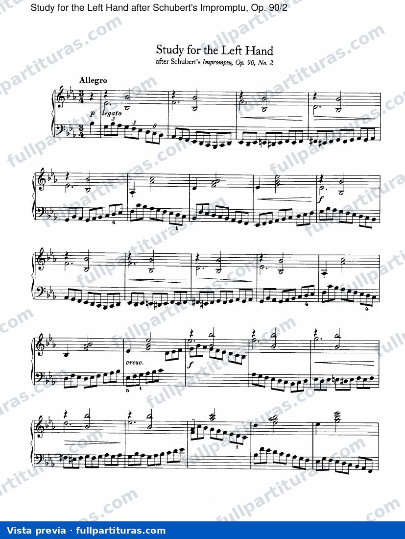 Estudio m. izquierda (Schubert Imp.) Op. 90/2 — preview