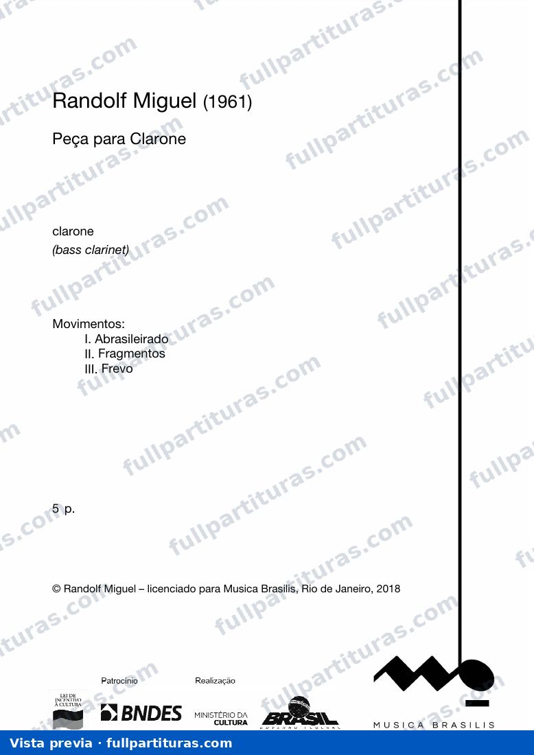 Peça para clarone — preview