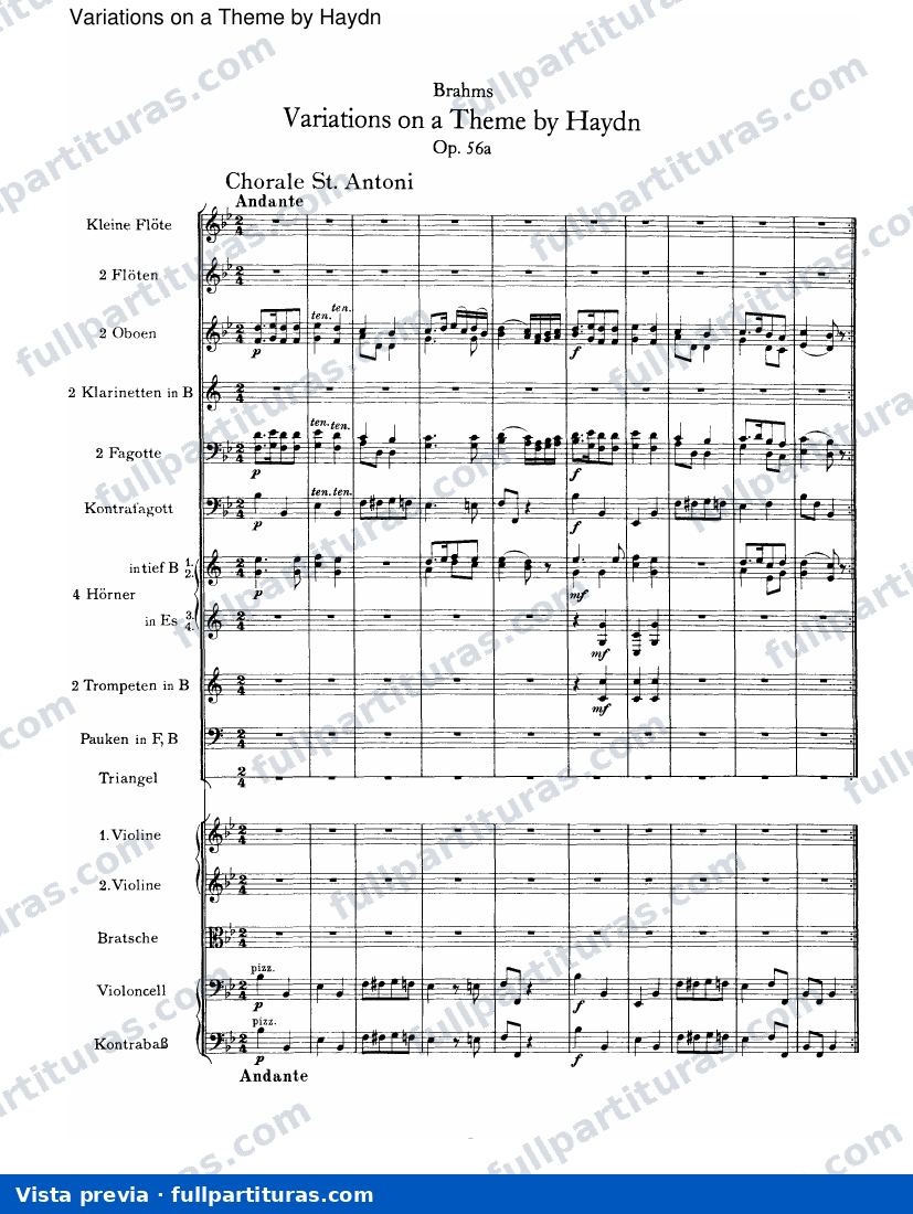 Variations on a Theme by Haydn — preview