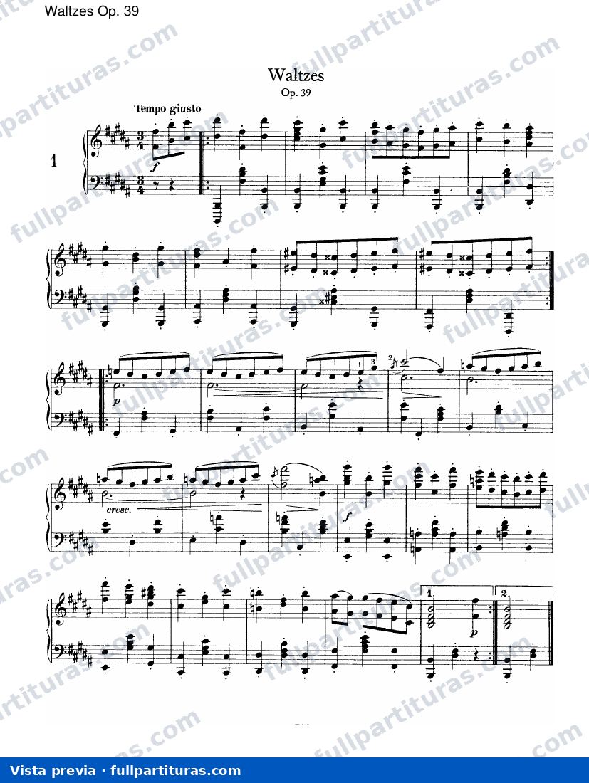 Cuatro Baladas Op. 10: Valses Op. 39 — preview