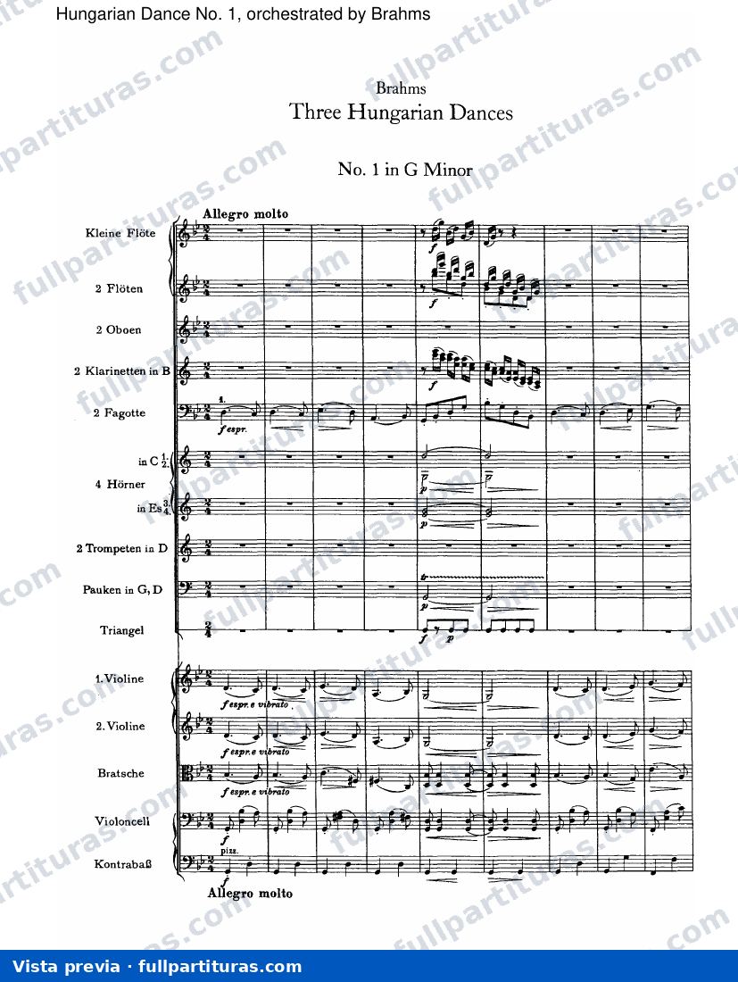Op. 119: Danza Húngara No. 1, Orquestadas por Brahms — preview