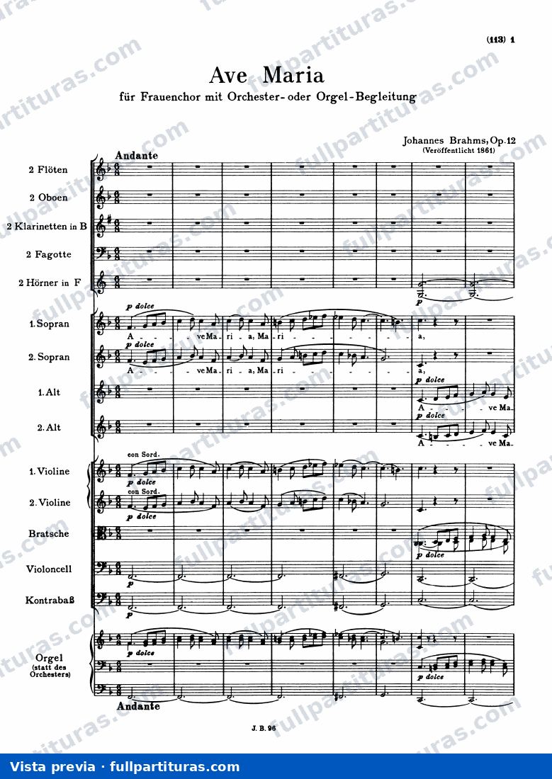 Ave Maria op. 12 — preview
