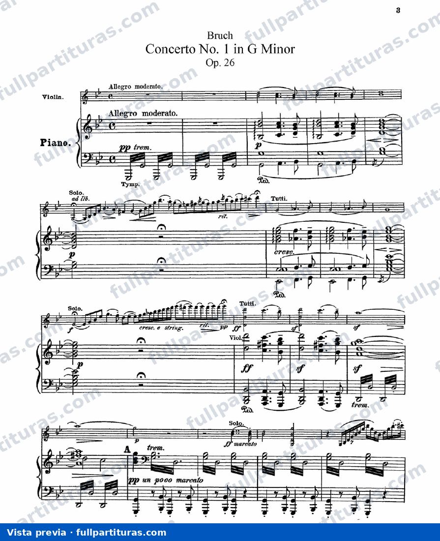 Concierto para Violín Op. 26 Nº 1 en G menor — preview