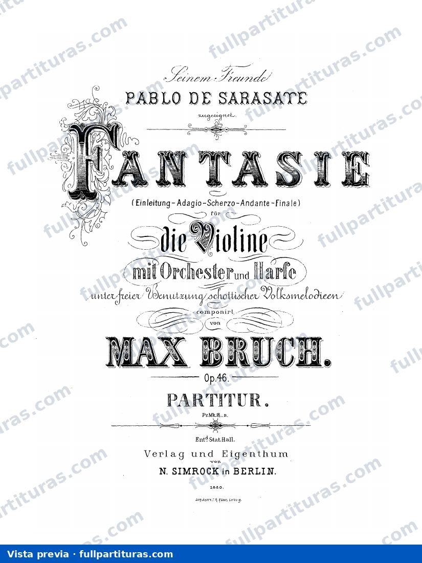 Fantasía para Violín y Orquesta Op. 46 — preview