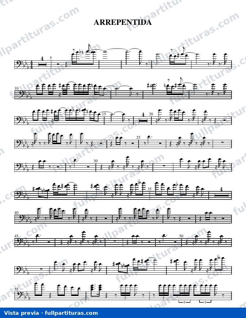 Arrepentida (Trombón 1) — preview