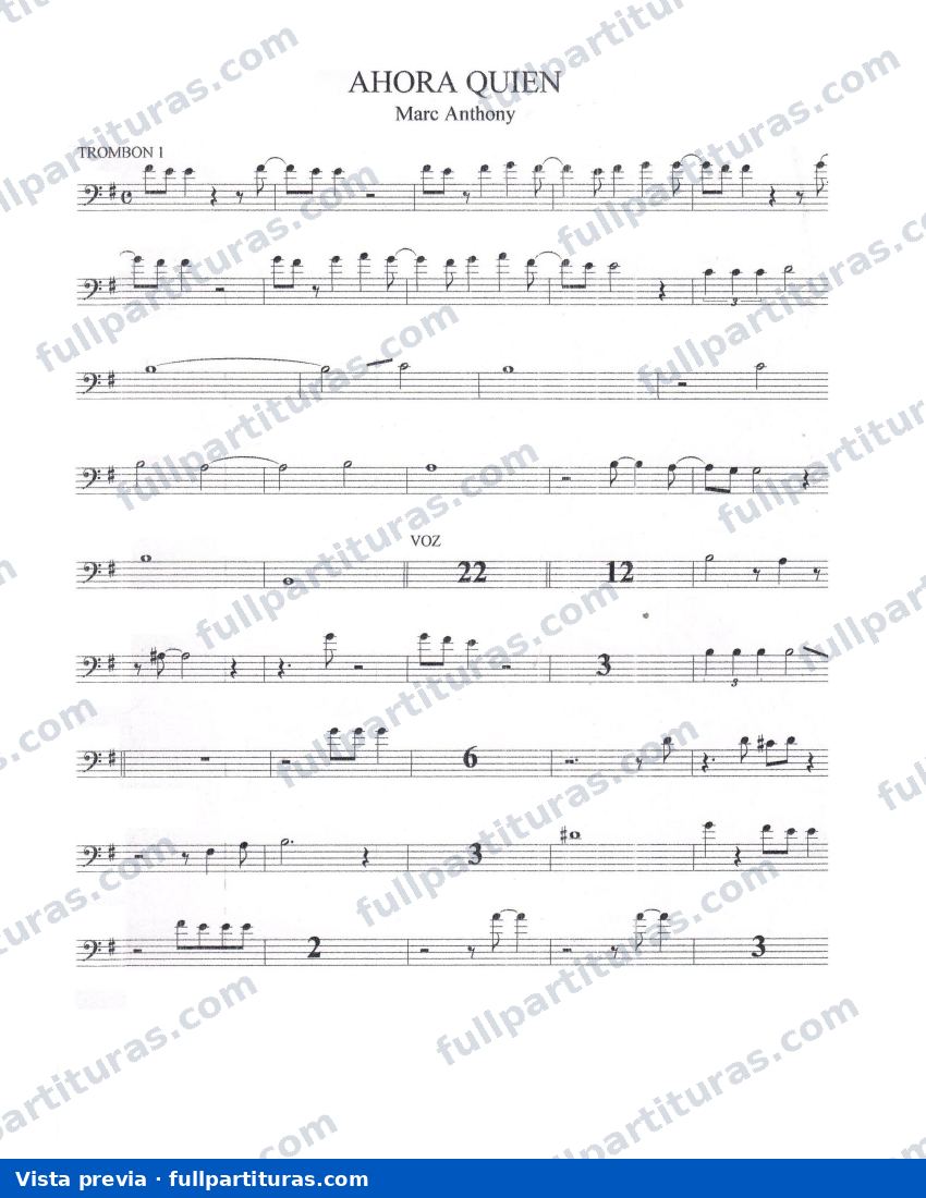 Ahora quién (Trombón 1) — vista previa