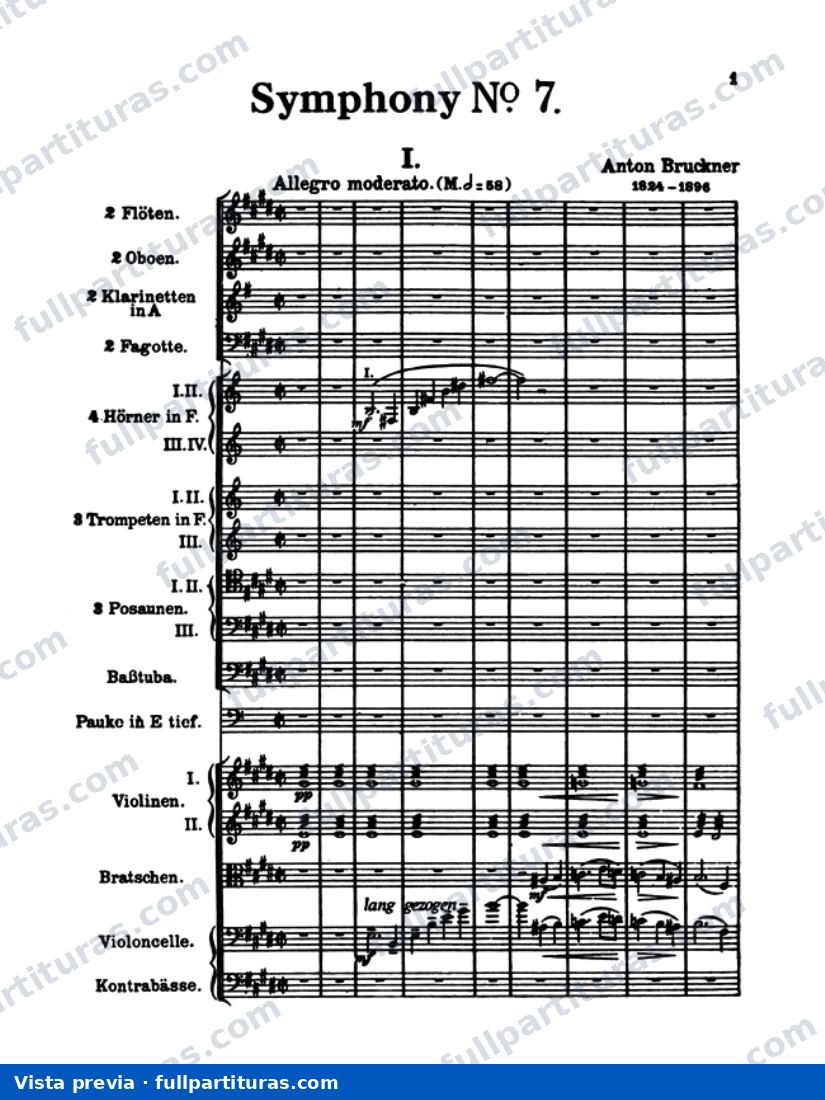 Sinfonía No. 7 en E Major: Movimiento I -Allegro moderato — preview