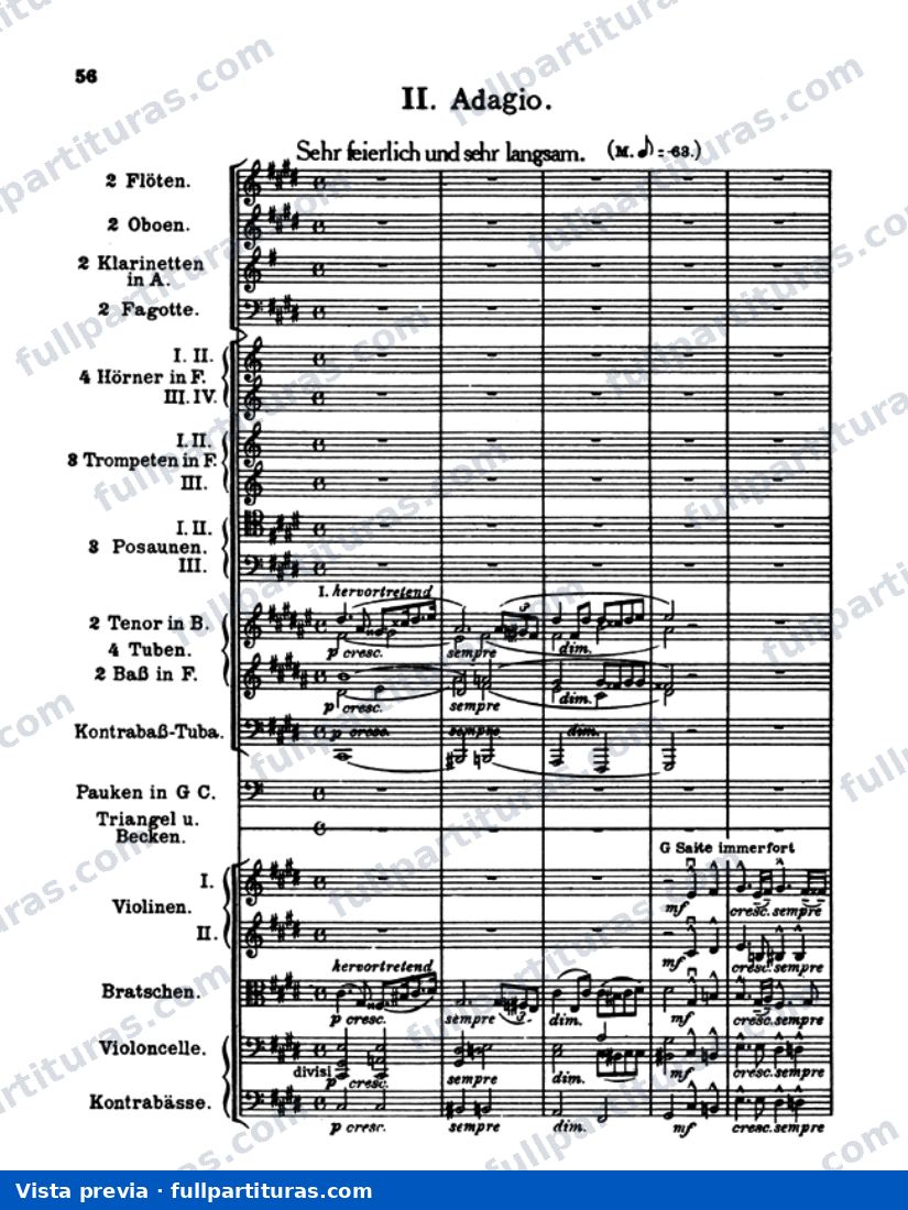 Sinfonía No. 7 en E Major: Movimiento II - Adagio - Moderato — preview