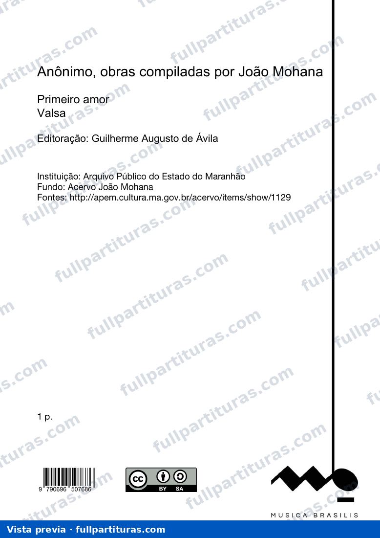 Primeiro amor, Anônimo — preview