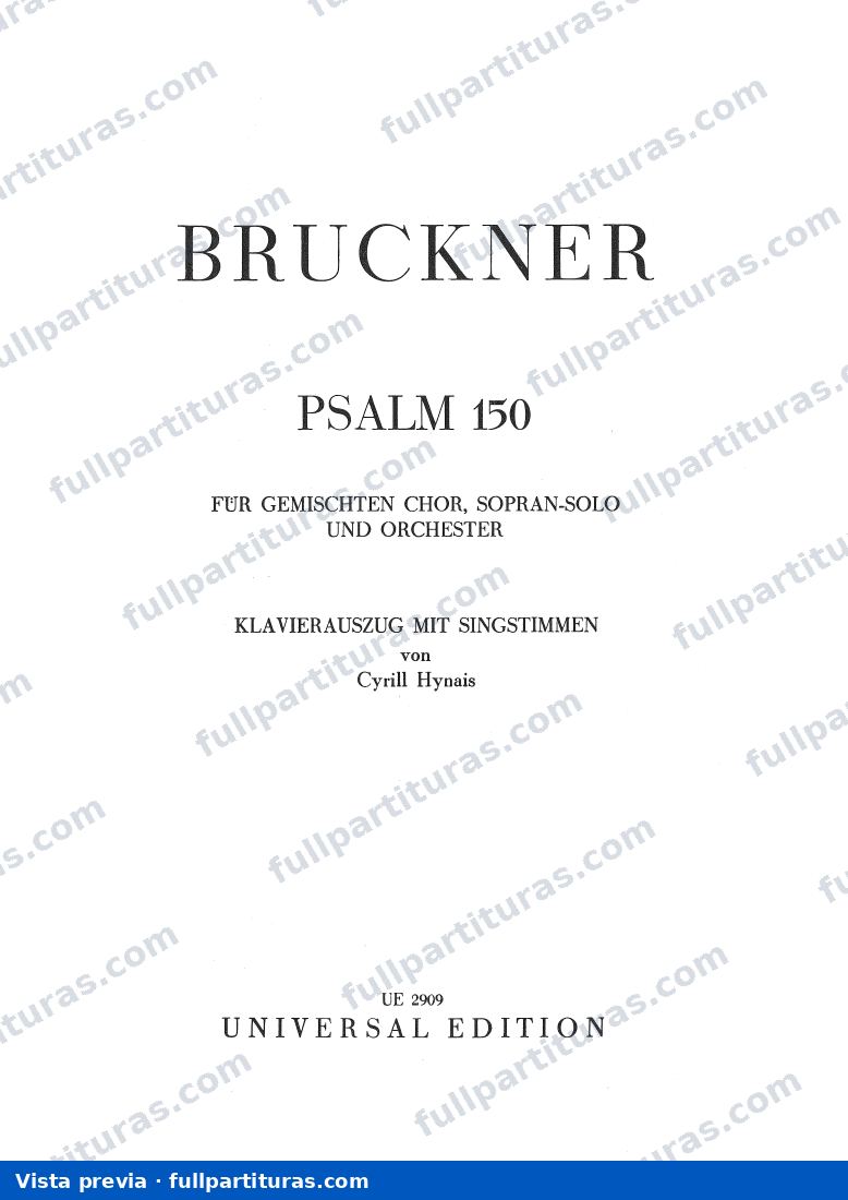 Psalm 150, WAB 38 — preview