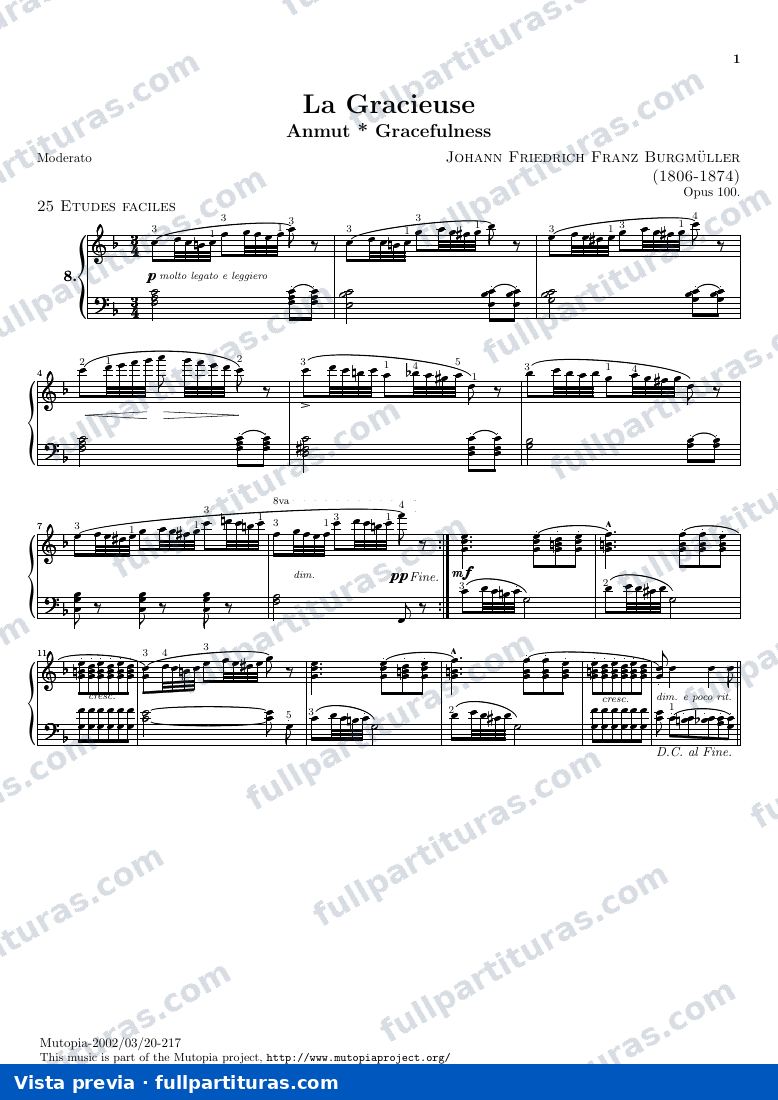 25 studi facili Op. 100: 8 gracieuse — preview