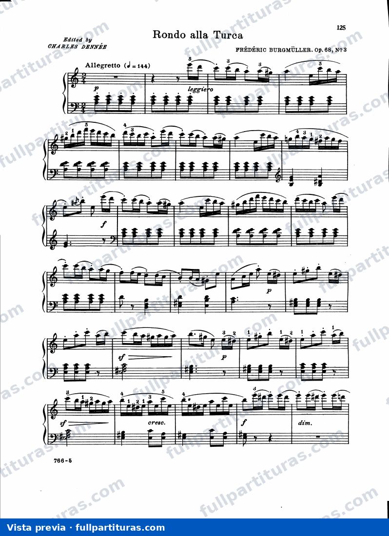 Rondo Alla Turca Op 68 No 3 — preview