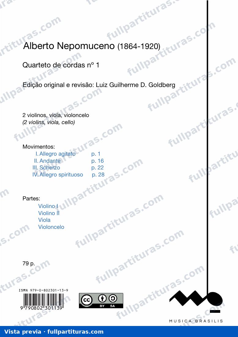 Quarteto n. 1 em si menor — preview