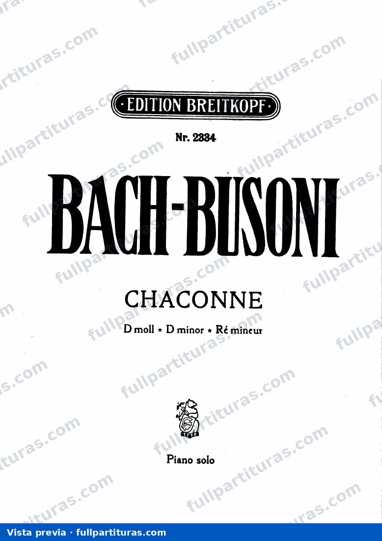 Ciacona en re menor (Bach-Busoni) — preview