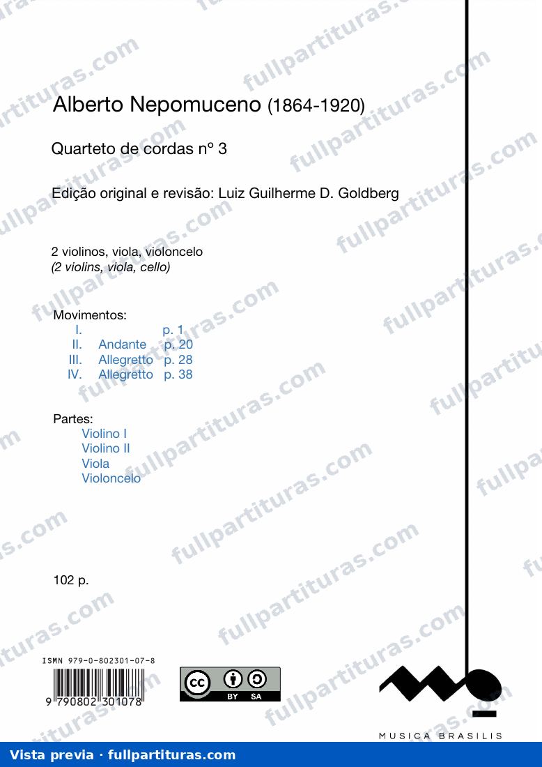 Quarteto n. 3 em ré menor — preview