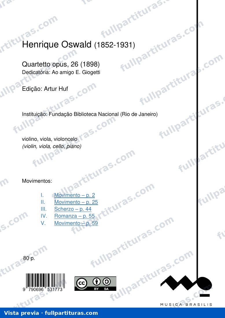 Quartetto Op 26 — preview