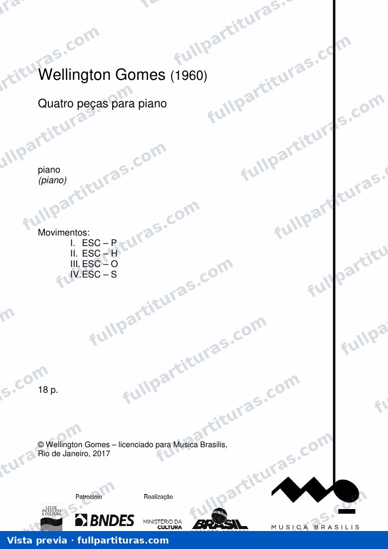 Quatro peças para piano — preview